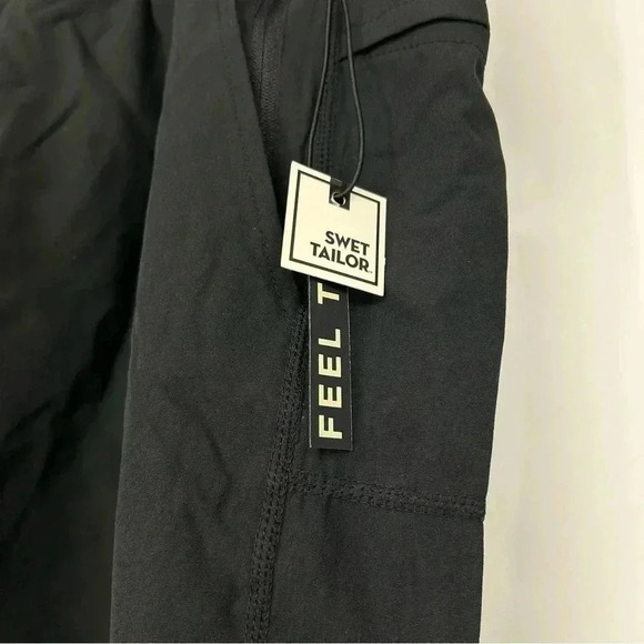 SWET TAILOR ACTIVE SHORTS BLACK ONYX RUNNING SWEAT WICK MEN SIZE 2XL STRETCH - Picture 13 of 13